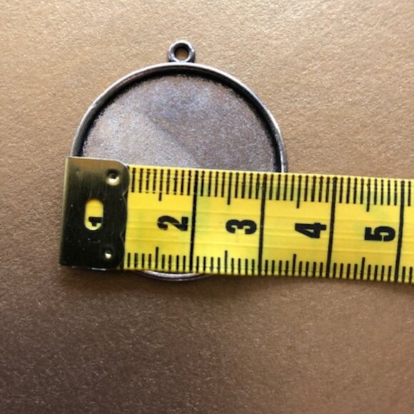 10 Round Blank Bezel Cabochon Pendant Setting Jewelry Trays Round Base 30 mm - Picture 8 of 8